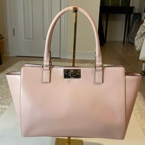 Kate Spade Kelsey Orchard Valley Smooth Leather Tote Bag Blush Pink